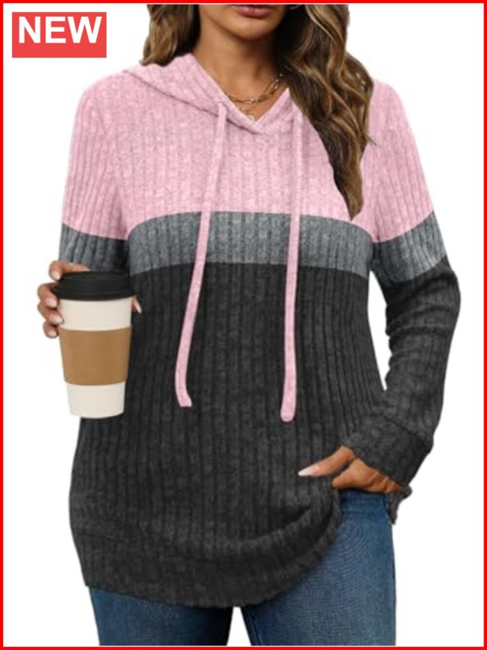 Plus Size Lightweight Hoodie Sweater Long Sleeve Tunic Top L-4XL